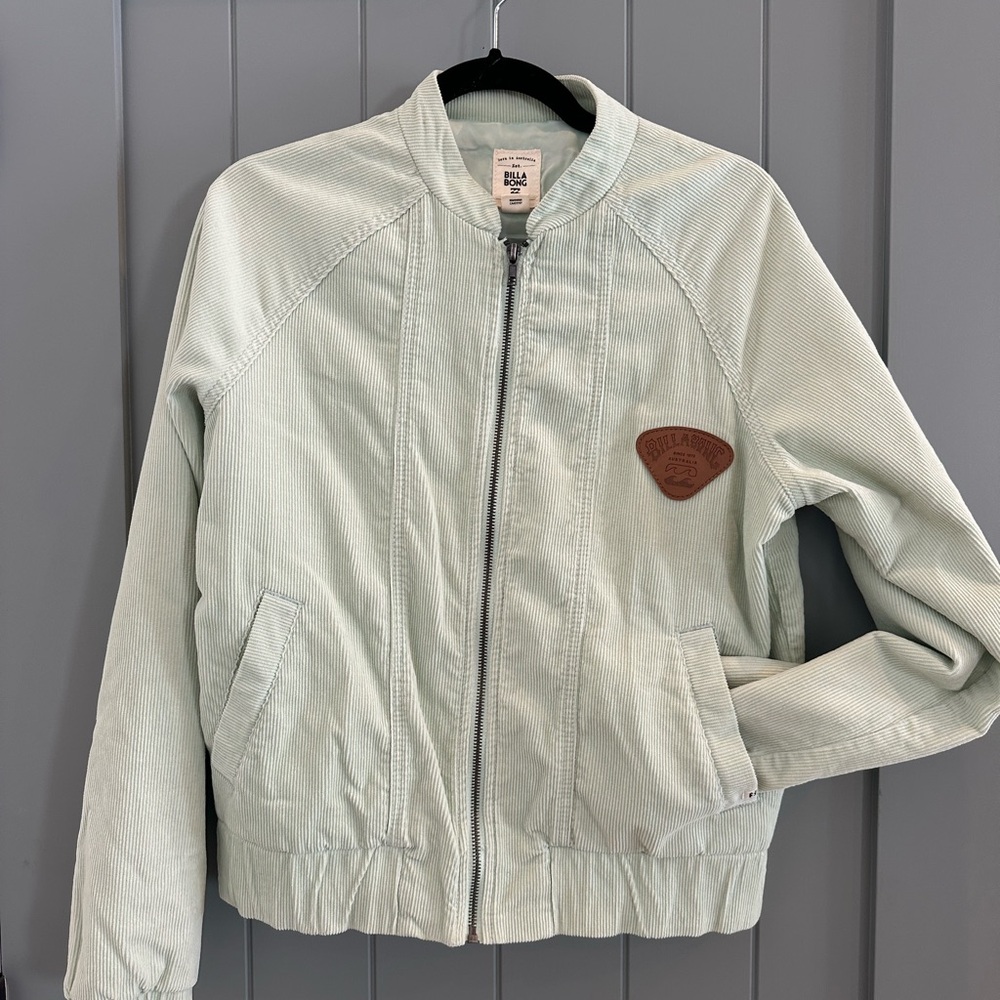 Pale Green corduroy Bomber Jacket